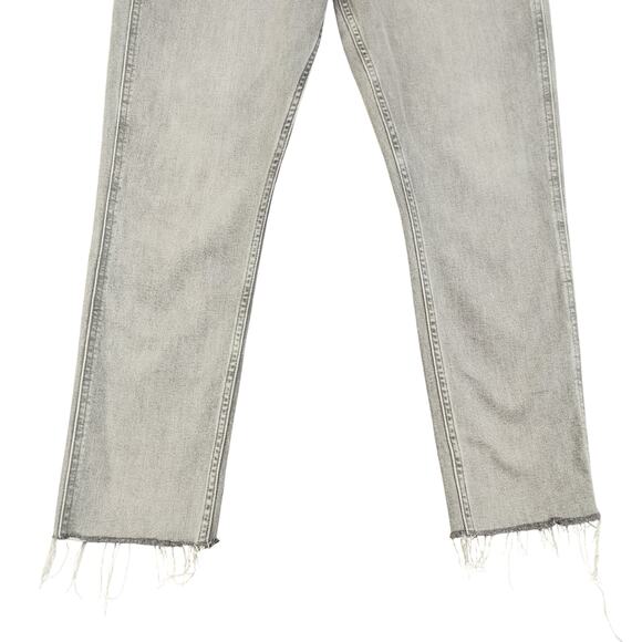 GAP Womens Vintage Slim Sky High Rise Ankle Jeans Size 32 Sky Gray Raw Hem - Picture 3 of 14